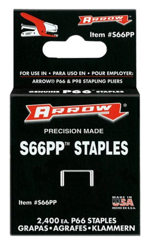 Arrow Fastener S66PP 1/4-Inch  6mm Standard Staples for ArrowP66, P98 Staplers