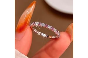 1pc Sparkle White Interval Zircon Engagement Wedding Band For Women Ring Material Promise Eternity Fine Jewelry Gift For Part