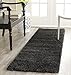 SAFAVIEH Milan Shag Collection Accent Rug - 2' x 4', Dark Grey, Solid Design, Non-Shedding & Easy Care, 2-inch Thick Ideal for High Traffic Areas in Entryway, Living Room, Bedroom (SG180-8484)