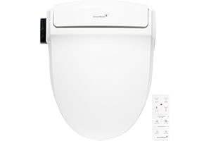 SmartBidet® SB-1000WR Electric Smart Bidet™ Toilet Seat with Heated Seat, Warm Air Dryer, Temperature Control Wash, and Remote Control, Round Seat