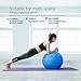CPOKOH Exercise Ball Anti-Burst Non-Slip Extra Thick Massage Fitness Ball for Yoga,Pilates,Workout, Balance, Therapy, Desk Chair with Foot Pump (Gray, 65cm) (Blue, 75cm)