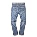 Just No Logo Men's Slim Zipper Biker Jeans Moto Denim Pants(34W,Blue)