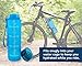 2 Pack (1liter/33ounces each) Sports Water Bottles by Survivor Filter. Tritan Material, Eco-Friendly, Leak Proof, Flip Top Lid, Wrist Straps and Hydration Reminder. For Cycling, Gym and Outdoors.