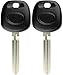 KeylessOption Blank Car Ignition Transponder Chip Master Key Blade for Toyota H Chip (Pack of 2)