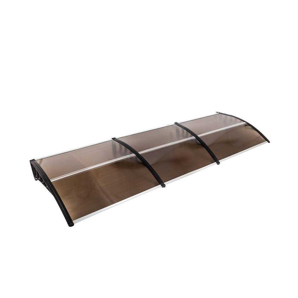 Goujxcy Window Door Awning,39"x 118" Window Awning Overhead Door Polycarbonate Cover Front Door Outd