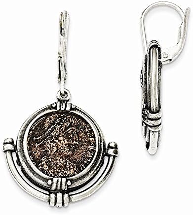 Ancient CoinsSterling Silver Ancient Coins Antiqued Roman Bronze Coin Earrings
