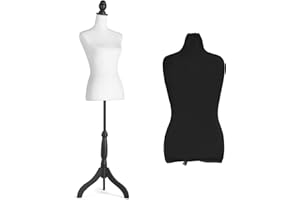 HOMBOUR Female Dress Form Mannequin Torso, Height Adjustable Seamstress Mannequin, Pinnable Mannequin Body with Stand for Sewing, Display