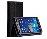 HP Elite X3 Case, TopACE PU Leather Case With Stand Function for HP Elite X3 (Black)