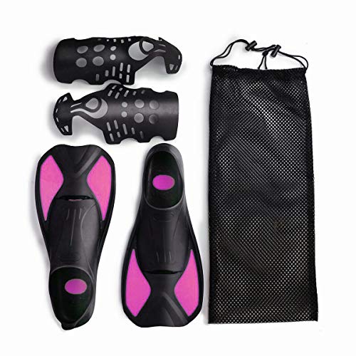 Atphfety Smart Short Blade Swim Fins for Training Swimming and Snorkeling