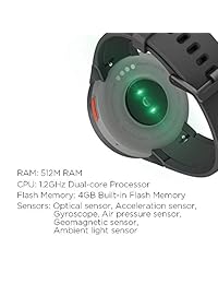 Amazfit Verge Smartwatch by Huami con GPS+ GLONASS Ritmo cardíaco todo el día y seguimiento de actividad, monitor de sueño, vida de la batería de 5 días, Bluetooth, IPX68 resistente al agua, servicio y garantía de EE. UU. A1811