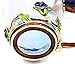 Daycindy Handmade Enamel Rose Teacup Black Tea Cup with Spoon Set (13oz, Rose Blue)