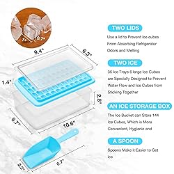 Ice Cube Tray with Lid and Bin 55 - Ice Cube Molds