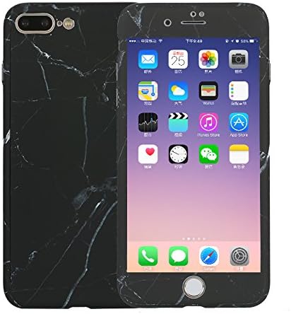 Xifanzi 360°Full Body Case for iPhone 6S iPhone 6 [with Tempered Glass Screen Protector] Marble Pattern 3 in 1 Full Plastic Phone Case Shockproof Anti Slip Cover Front and Back