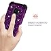 LONTECT Compatible Galaxy S9 Case Luxury Glitter Sparkle Bling Heavy Duty Hybrid Sturdy High Impact Shockproof Protective Cover Case for Samsung Galaxy S9 - Shiny Purple/Black