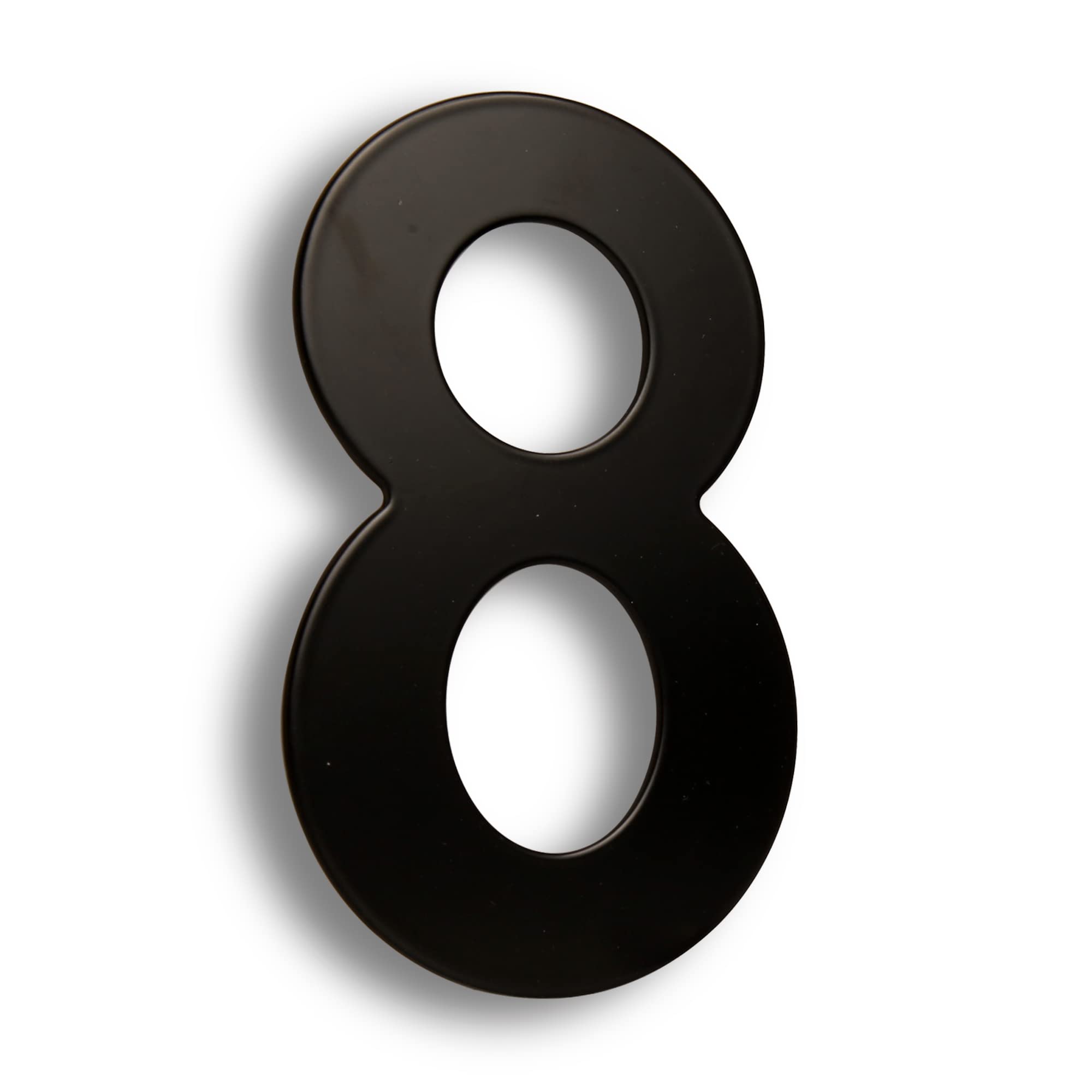 HASWARE 304 Stainless Steel Modern House Number 6 Inch/15cm Stylish Door Alphabet Plaque for Street Home Decor (8, 6 Inch Black)