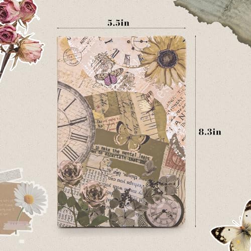 Koogel Vintage Travel Journal for Women, A5 Hardcover Executive Notebook European Style Kraft Paper Diary Notepad for Women Office School Travel