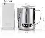 Dailyart 600ml Milk Frothing Pitcher with Thermometer Dripless Spout 304 view 2