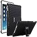iPad Air Case,ULAK Hybrid shock absorbing Dual Layer Case Cover with Built-in KickStand for Apple iPad Air 5th Gen 2013 (Black/Black)
