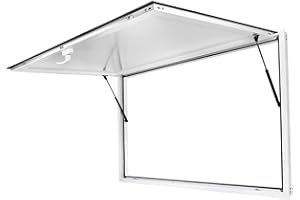 Migoda Concession Window,60x36Inch Pass Through Window for Food Truck,Concession Stand Serving Window Door with Double-Point Fork Lock,Concession Awning Door Up to 85 Degrees,Glass Not Included