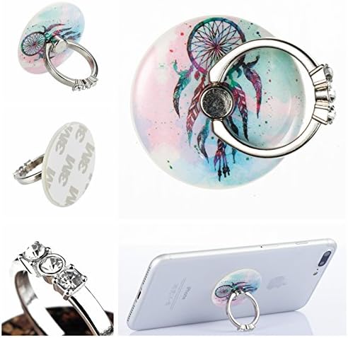 Phone Ring Stand, Fisel Universal 360 Rotation Cell Phone Holder Finger Anti-Drop Mount Universal Smartphone Kickstand for iPhone, iPad, Samsung HTC Nokia etc All kinds of Smartphones, Tablets