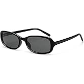 Appassal Retro Oval Sunglasses for Women Men Trendy Narrow Rectangle 90s Sunnies AP3750