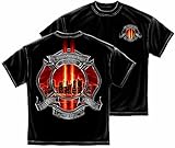 Firefighter T-Shirt Red Tribute High Honor Firefighter Black
