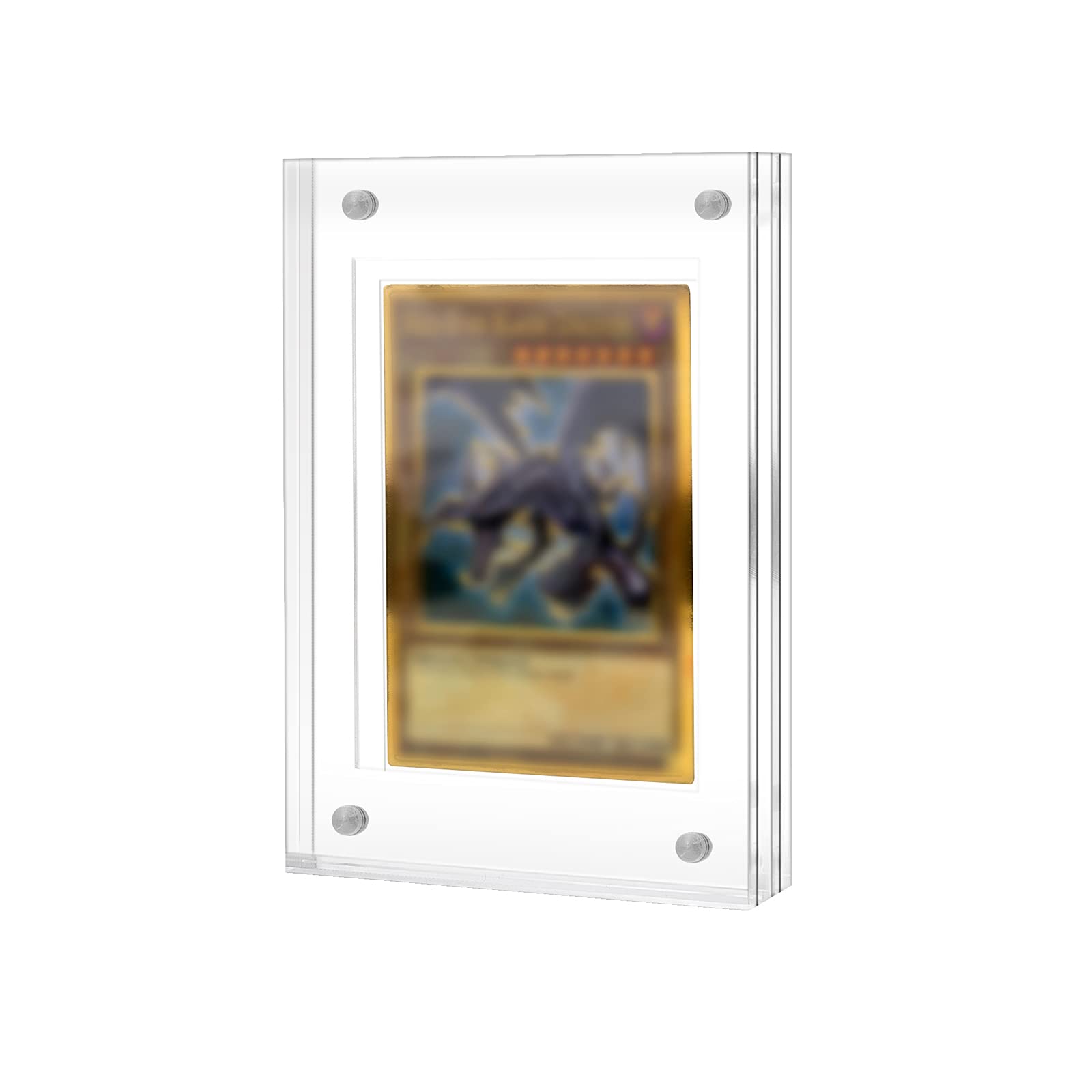 Iriisy TCG Cards Transparent Frame Magnetic Display Holder 35PT Acrylic Sleeves Transparent Protective Sleeves for PTCG YGO Magic (1 Card Slot)