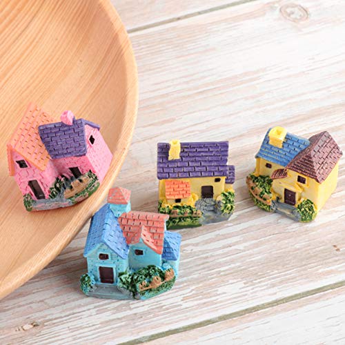 WINOMO 4pcs Dollhouse Bonsai Handwerk Miniaturgarten Harz Landschaft DIY Villa Decor – Bild 7