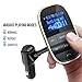 Nulaxy Bluetooth Car FM Transmitter Audio Adapter Receiver Wireless Handsfree Voltmeter Car Kit TF Card AUX USB 1.44 Display Sleep Play Mode - KM20 Golden