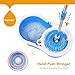Hapinnex Easy Spin 360° Press Mop Bucket Set - Push & Pull Rotation - Liquid Drain Hole - Easy Wring with Reusable Mop Heads - Non Pedal