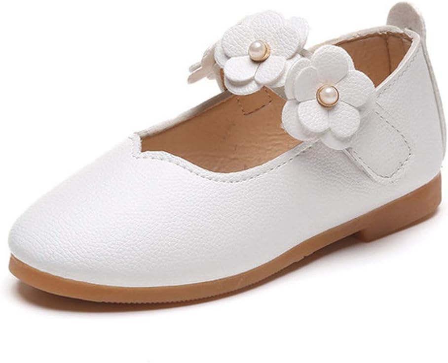WUIWUIYU Girls Cute Sweet Flower Mary Janes School Uniform Dress Flats Princess Shoes
