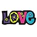 Love, Embroidered Hippie Iron on Patches