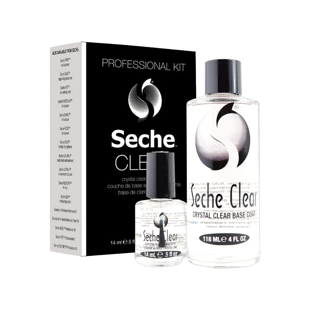 Seche Clear BEST Nail Base Coat Professional Kit for Home Manicure
