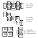 Gallery Perfect 7 Piece Black Photo Frame Decorative Art Prints & Hanging Template, Set of 2 Gallery Wall Kits