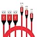 Lightning Cable, XUHANG iPhone Cables 3Pack (3+6+10FT) Lighting to USB Cable Nylon Braided Cord Charger for iPhone X/8/8 Plus/7/7 Plus/6/6 Plus/6s/6s Plus/5/5s/5c/SE and More (Red)