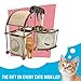 Kitty City 2 Hideaway Sections and Rounded Top with Toy Cat Condo Duplex, Tan
