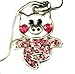 DianaL Boutique Adorable Little Pig Piggy Pendant Necklace Pink Rose Crystal 18