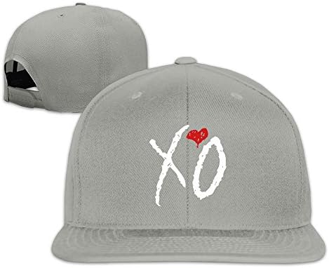 CoCe Adult The Weekend Band XO Logo Kiss Land Poster Snapback Hats 100%Cotton Single Twill One Size Ash