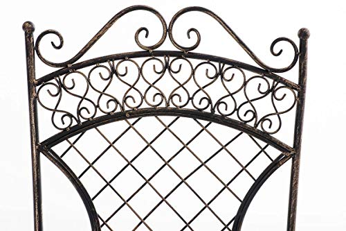 CLP Eisen-Klappstuhl ADELAR im nostalgischen Design I Klappbarer Gartenstuhl mit edlen Verzierungen I erhältlich, Farbe:Bronze – Bild 6