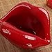 Loghot Creative Ceramic Cigarette Ashtrays with Lips Style Fashion Home Decorations (Dark Red)