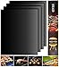 Smaid - Grill Mat Set of 4 - Non-Stick Mats for Outdoor Grill-Easy to Clean-Works on Gas,Charcoal and Electric-15.75 x 13 Inch, Black