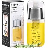 Premium Olive Oil Sprayer Mister for Kitchen Cooking Spritzer, Atomizer with Pump and Filter,Clog Free Non aerosol Vinegar BBQ Evo Oil Sprayer Bottle -Stainless Steel Glass (Oil Sprayer Mister)