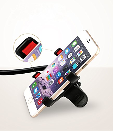 Universal Cell Phone Holder, ZTON Universal Mobile Phone Stand, Lazy Bracket, Flexible Long Arms Clip Mount for IPhone, LG, etc.in Office Bedroom Desktop.(Black) - Thumbnail 2