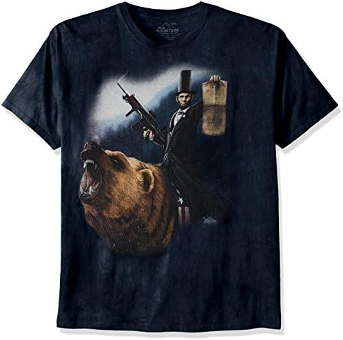 The Mountain Men's the Lincoln the Emancipator Adult T-Shirt, Navy Blue, Medium