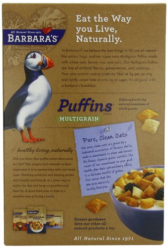 Barbara's Bakery Puffins Cereal, Multigrain, 10 Ounce (Pack of 12)