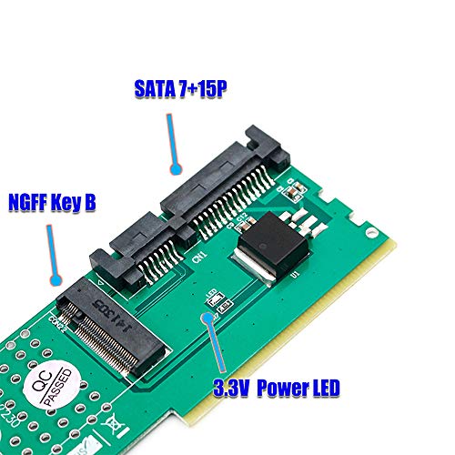 Walmeck- NGFF B-Key SSD to SATA Adapter DDR Memory Slot
