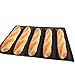 Silicone Non Stick Baking Liners Mat Bread Mold Subway Bread Mould 5 Loaf Bread Form 450340mm (17.72''x13.39'') by Simake