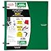 Five Star Flex Hybrid NoteBinder, 1 Inch Binder with Tabs, Notebook and 3 Ring Binder All-in-One, Green (72007)