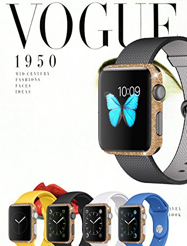 Furivy for iWatch 42MM Decal Sticker Creative (2 Pack) Bling Skin Stickers for Apple Watch 42mm Champagne Gold - Thumbnail 2