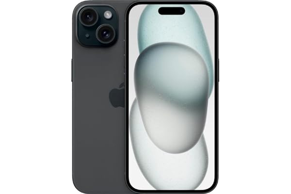 Apple iPhone 15 Plus, 128GB, Black - Unlocked (Renewed)